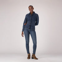 LEVI'S® WOMEN'S CURVY SUPER SKINNY - DARK INDIGO - WORN IN