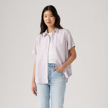 LEVI'S® WOMEN'S DARLENE SHORT-SLEEVE SHIRT - PURPLE