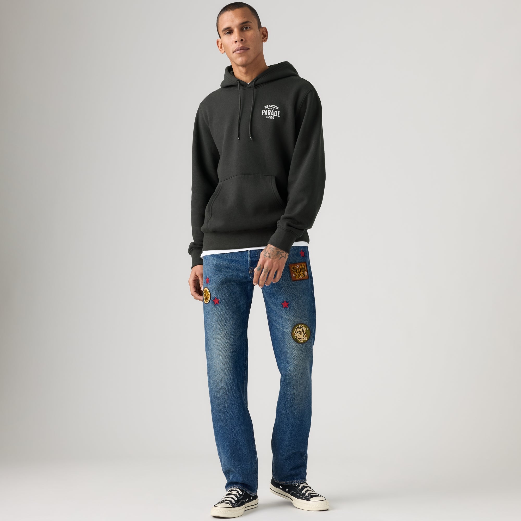 LEVI'S® MEN'S 501® ORIGINAL JEANS - MED INDIGO - WORN IN