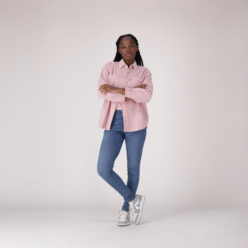 LEVI'S® WOMEN'S 720 HIGH-RISE SUPER SKINNY JEANS - MED INDIGO - WORN IN