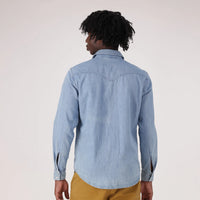 LEVI'S® MEN'S CLASSIC STANDARD FIT WESTERN SHIRT - MED INDIGO - FLAT FINISH