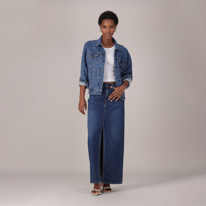 LEVI'S® WOMEN'S COLUMN SKIRT - MED INDIGO - FLAT FINISH