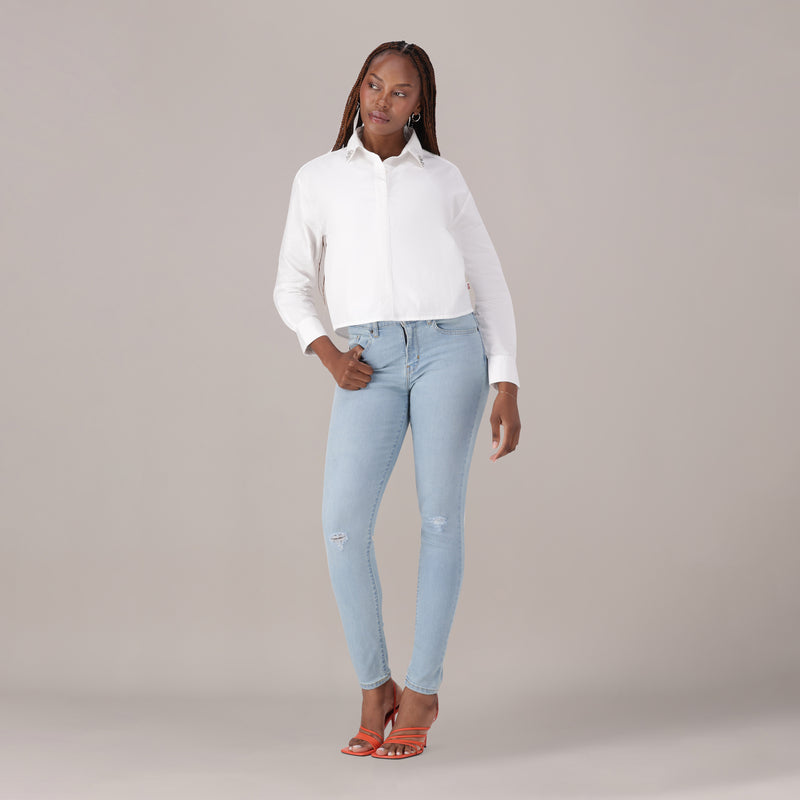 Levi's® Women's Curvy High-Rise Super Skinny - Med Indigo - Worn In
