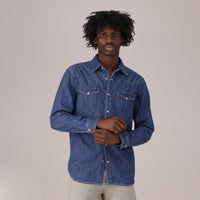 LEVI'S® MEN'S CLASSIC STANDARD FIT WESTERN SHIRT - DARK INDIGO - FLAT FINISH