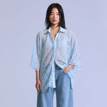 LEVI'S® BLUE TAB™ WOMEN'S LACE WOVEN SHIRT - BLUE