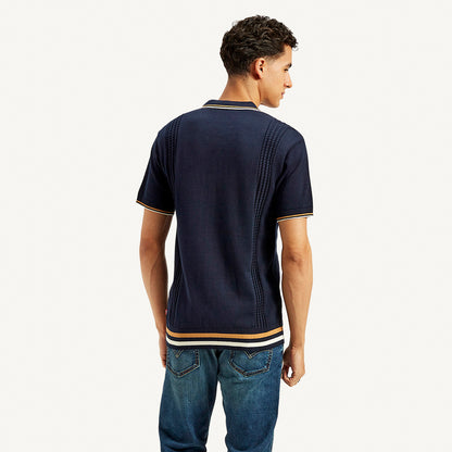 LEVI’S® MEN'S NAUTICAL TIPPING LAT KNIT POLO - BLUE
