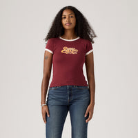 LEVI'S® WOMEN'S GRAPHIC RILEY RAGLAN TEE - RED