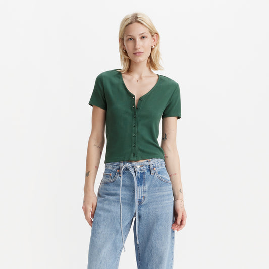 LEVI'S® WOMEN'S MUSE SHORT-SLEEVE TEE - GREEN
