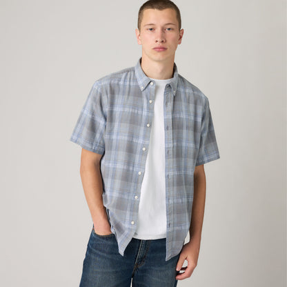 LEVI'S® MEN'S SHORT-SLEEVE AUTHENTIC BUTTON-DOWN SHIRT - BLUE