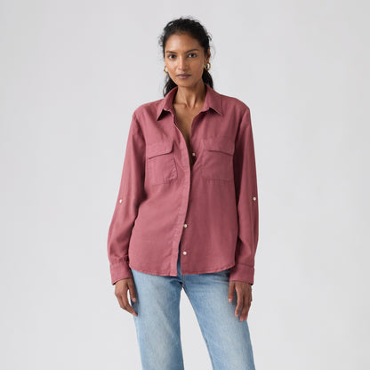 LEVI'S® WOMEN'S ELAINE UTILITY SHIRT - PINK