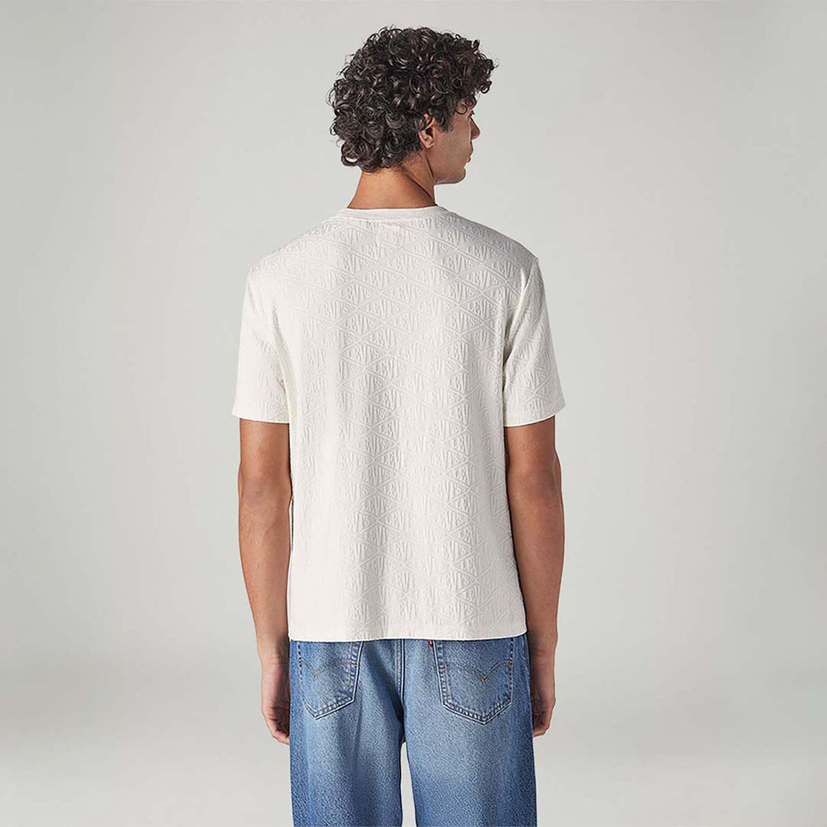 LEVI'S® MEN'S TEXTURED REGULAR FIT PIQUE T-SHIRT - WHITE