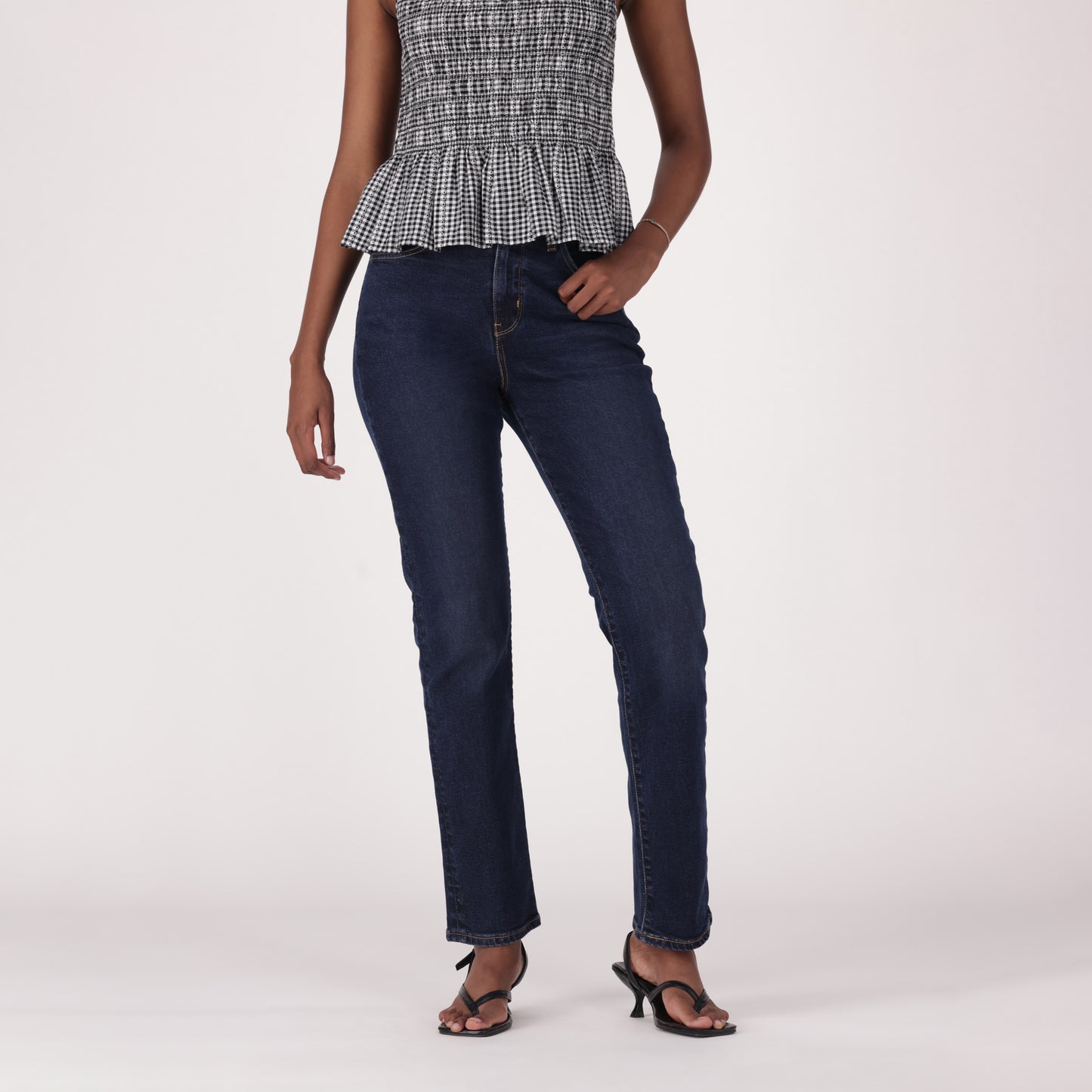 LEVI'S® WOMEN'S WEDGIE SLIM JEANS - MED INDIGO - WORN IN