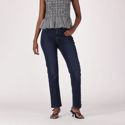 LEVI'S® WOMEN'S WEDGIE SLIM JEANS - MED INDIGO - WORN IN