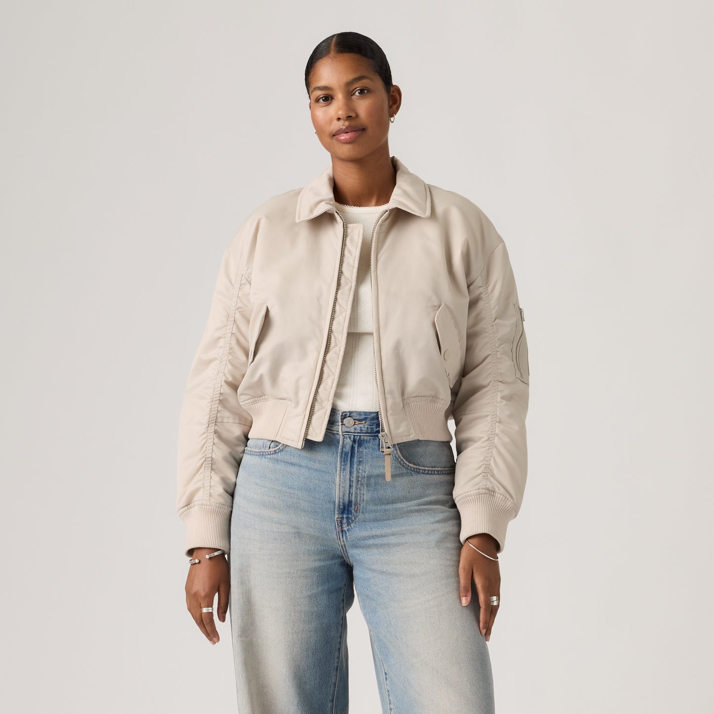 LEVI'S® WOMEN'S BOWIE CROPPED BOMBER JACKET - MULTI COLOUR