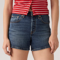 LEVI'S® WOMEN'S 501® CURVE SHORTS - DARK INDIGO  WORN IN