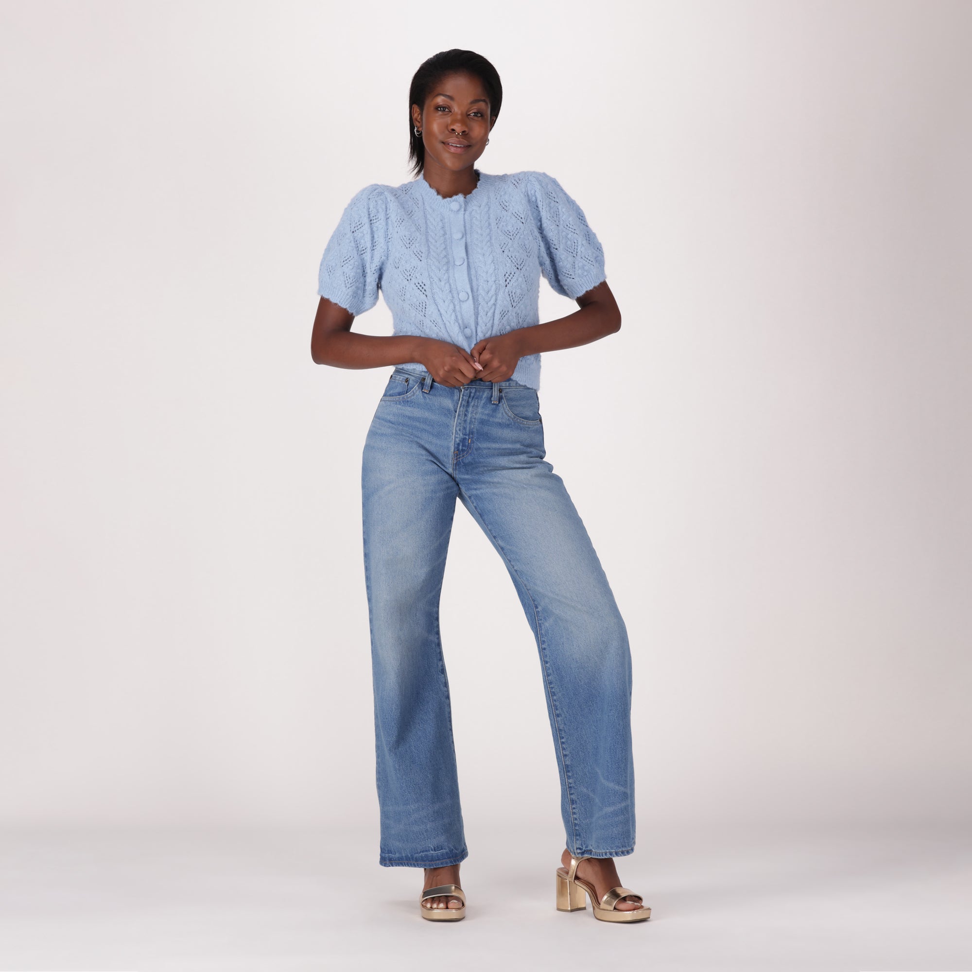 LEVI'S® WOMEN'S LOOSE BOOT JEANS - MED INDIGO - WORN IN