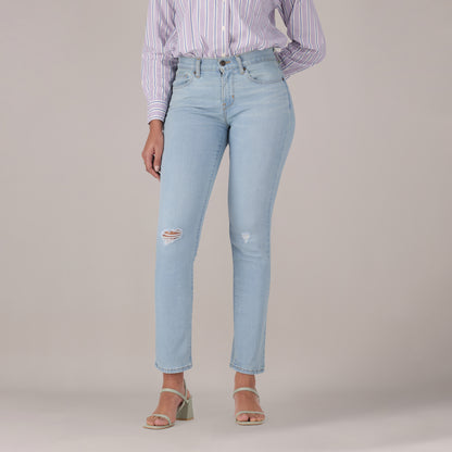 LEVI'S® WOMEN'S CURVY STRAIGHT  - MED INDIGO - WORN IN