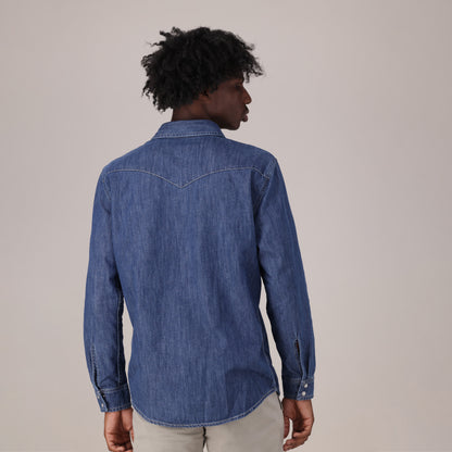LEVI'S® MEN'S CLASSIC STANDARD FIT WESTERN SHIRT - DARK INDIGO - FLAT FINISH