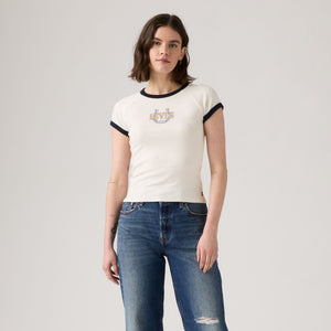 LEVI'S® WOMEN'S GRAPHIC RILEY RAGLAN TEE - WHITE
