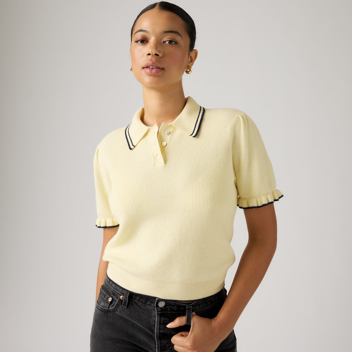 LEVI'S® WOMEN'S SUPERSOFT SUMMER SHORT-SLEEVE POLO - YELLOW