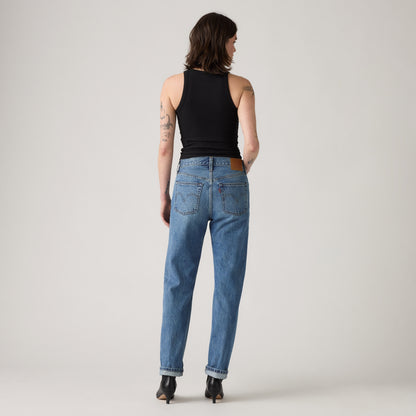 LEVI'S® WOMEN'S 501® ORIGINAL JEANS - MED INDIGO - WORN IN