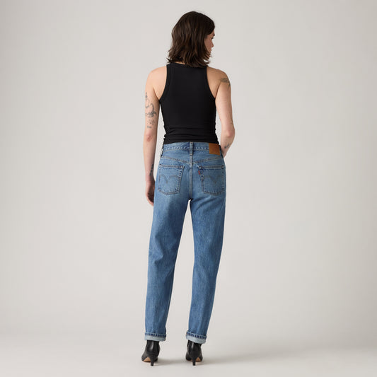 LEVI'S® WOMEN'S 501® ORIGINAL JEANS - MED INDIGO - WORN IN