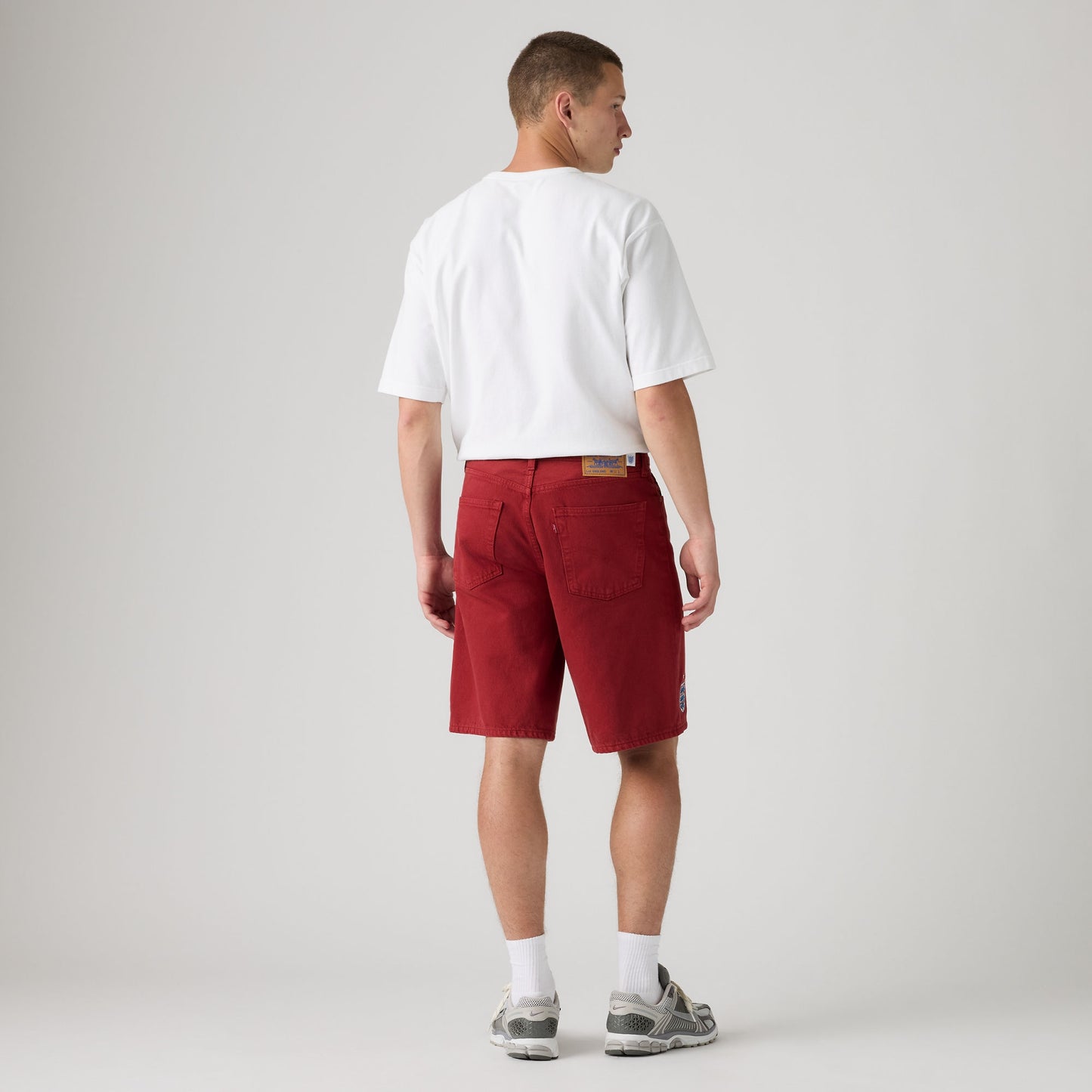 LEVI'S® ENGLAND FOOTBALL 478 BAGGY SHORTS - LIGHT INDIGO - WORN IN