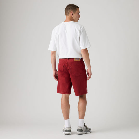 LEVI'S® ENGLAND FOOTBALL 478 BAGGY SHORTS - LIGHT INDIGO - WORN IN