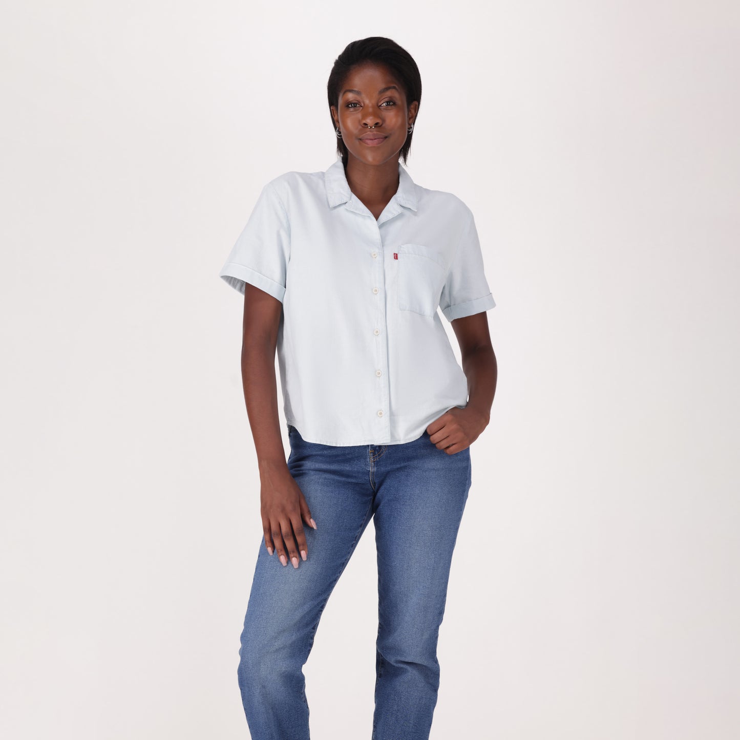 LEVI'S® WOMEN'S BENNIE CAMP SHIRT - MULTI COLOUR
