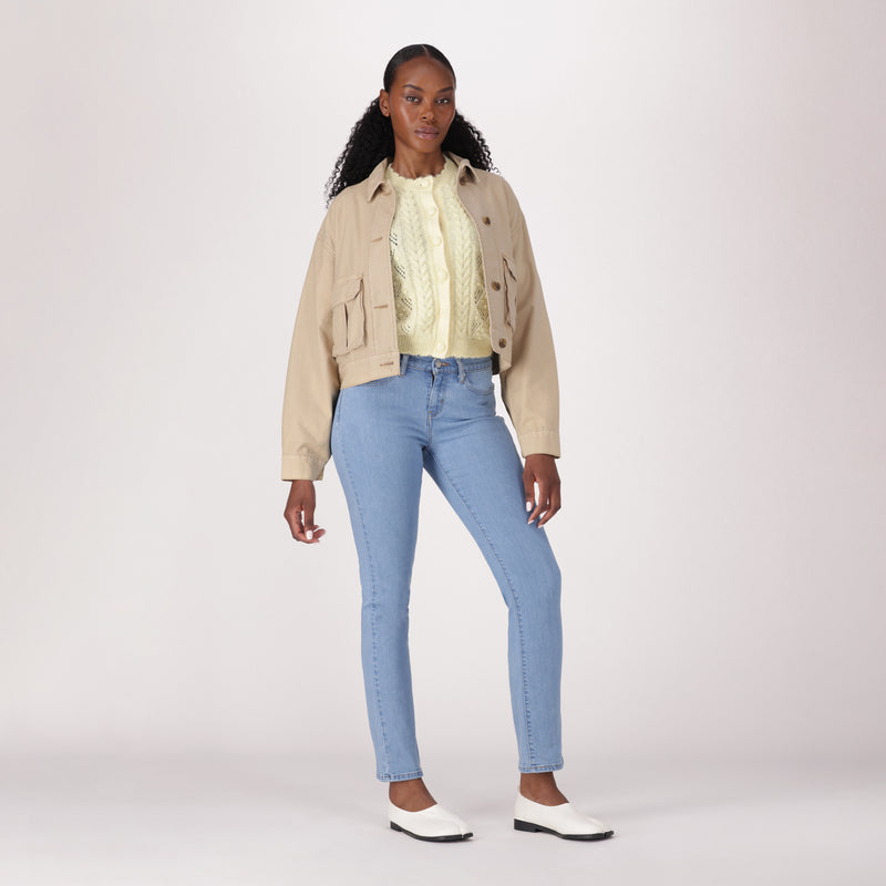 LEVI'S® WOMEN'S CURVY STRAIGHT  - MED INDIGO - WORN IN