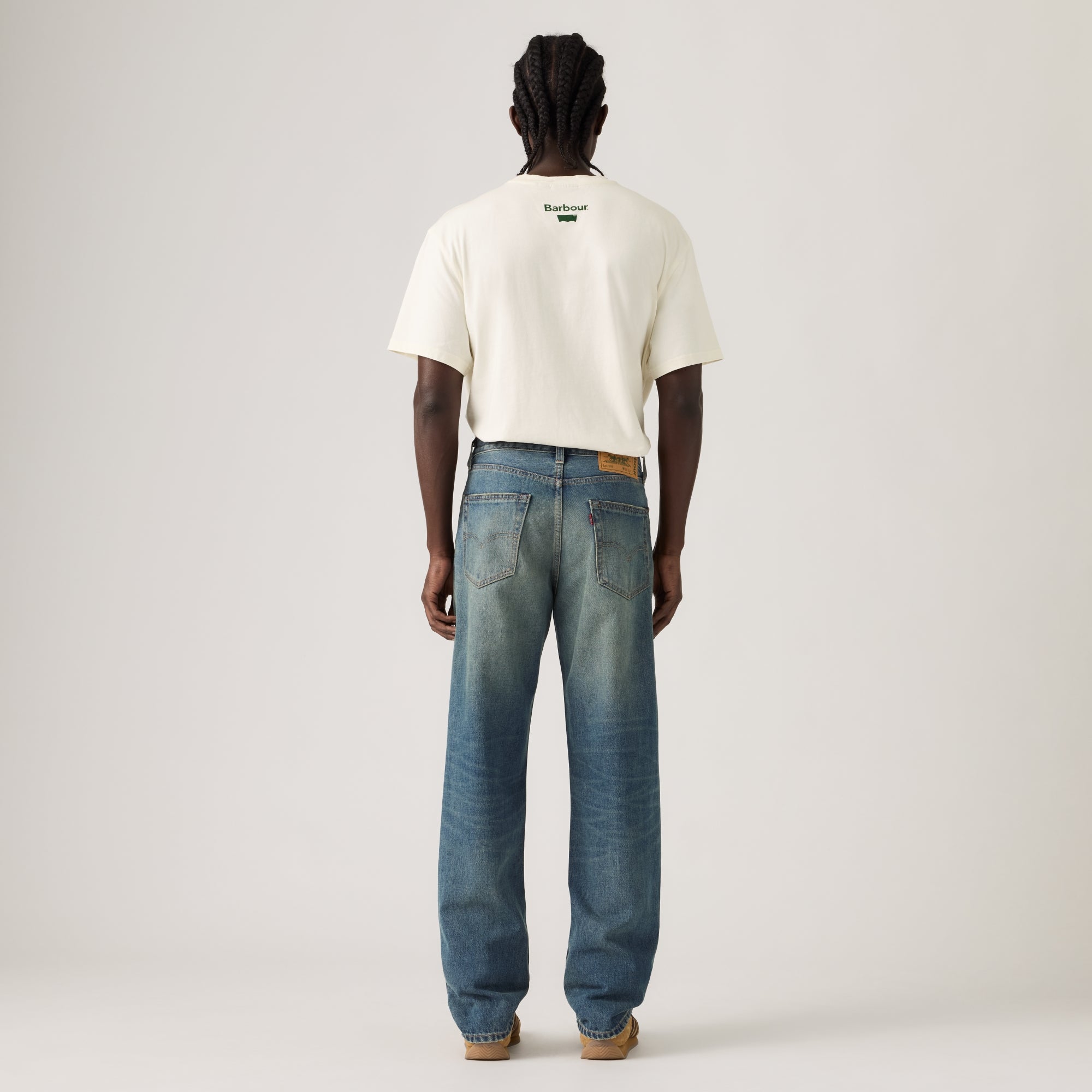 LEVI'S® X BARBOUR MEN'S 568™ LOOSE JEANS - DARK INDIGO FLAT FINISH