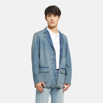 LEVI'S® MEN'S MISSION DENIM BLAZER - MED INDIGO - WORN IN