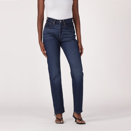 LEVI'S® WOMEN'S 501® ORIGINAL JEANS - MED INDIGO - WORN IN