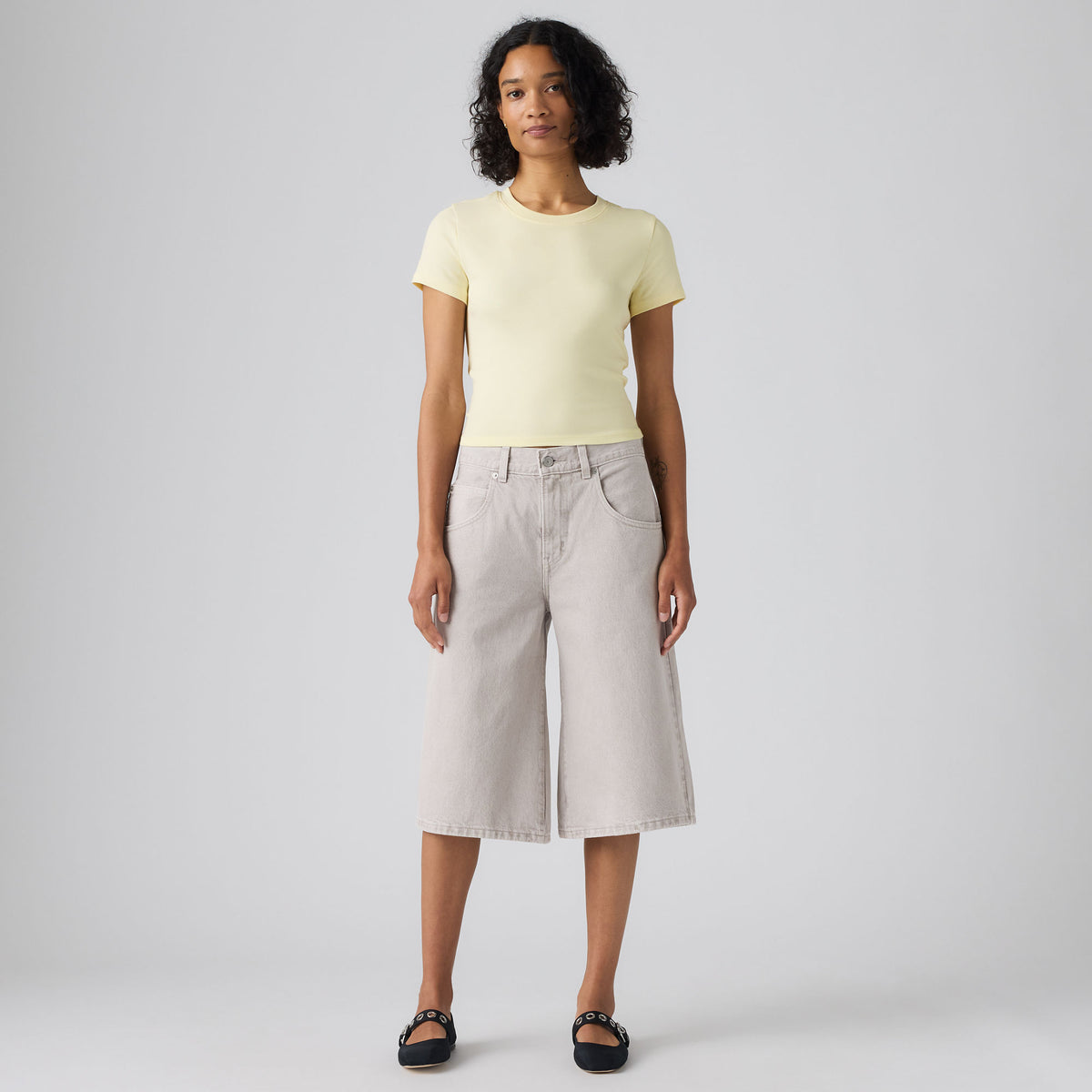 LEVI'S® WOMEN'S SUPER BAGGY JORTS - GREY