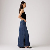 LEVI'S® WOMEN'S LONG ICON SKIRT - MED INDIGO - WORN IN