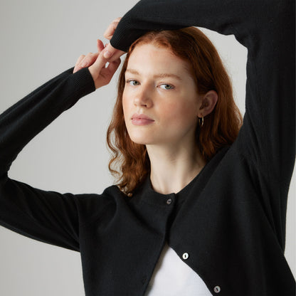 LEVI'S® WOMEN'S SUPERSOFT CREWNECK CARDIGAN - BLACK