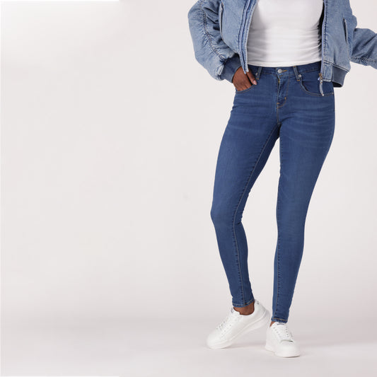 LEVI'S® WOMEN'S CURVY  SUPER SKINNY  - DARK INDIGO  WORN IN
