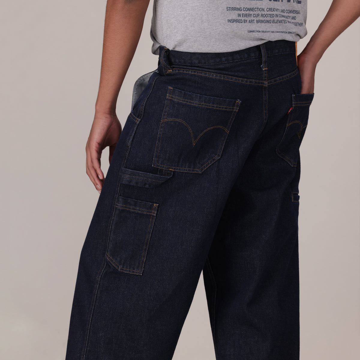 LEVI'S® MEN'S EXTRA BAGGY UTILITY - DARK INDIGO - WORN IN