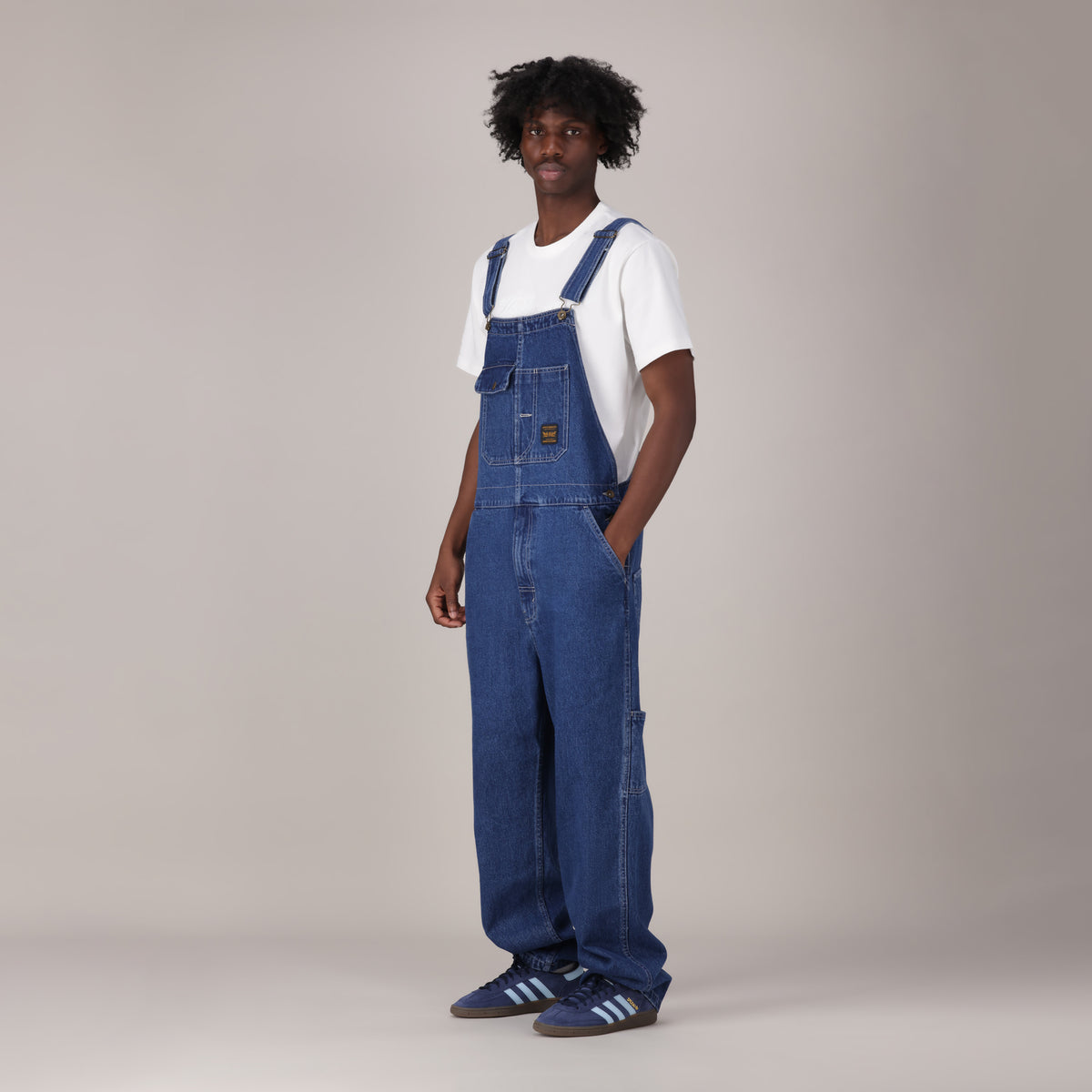 LEVI'S® MEN'S LOOSE OVERALLS - MED INDIGO - WORN IN