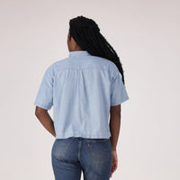 LEVI'S® WOMEN'S HARLIE SHORT-SLEEVE CROPPED SHIRT - MULTI COLOUR