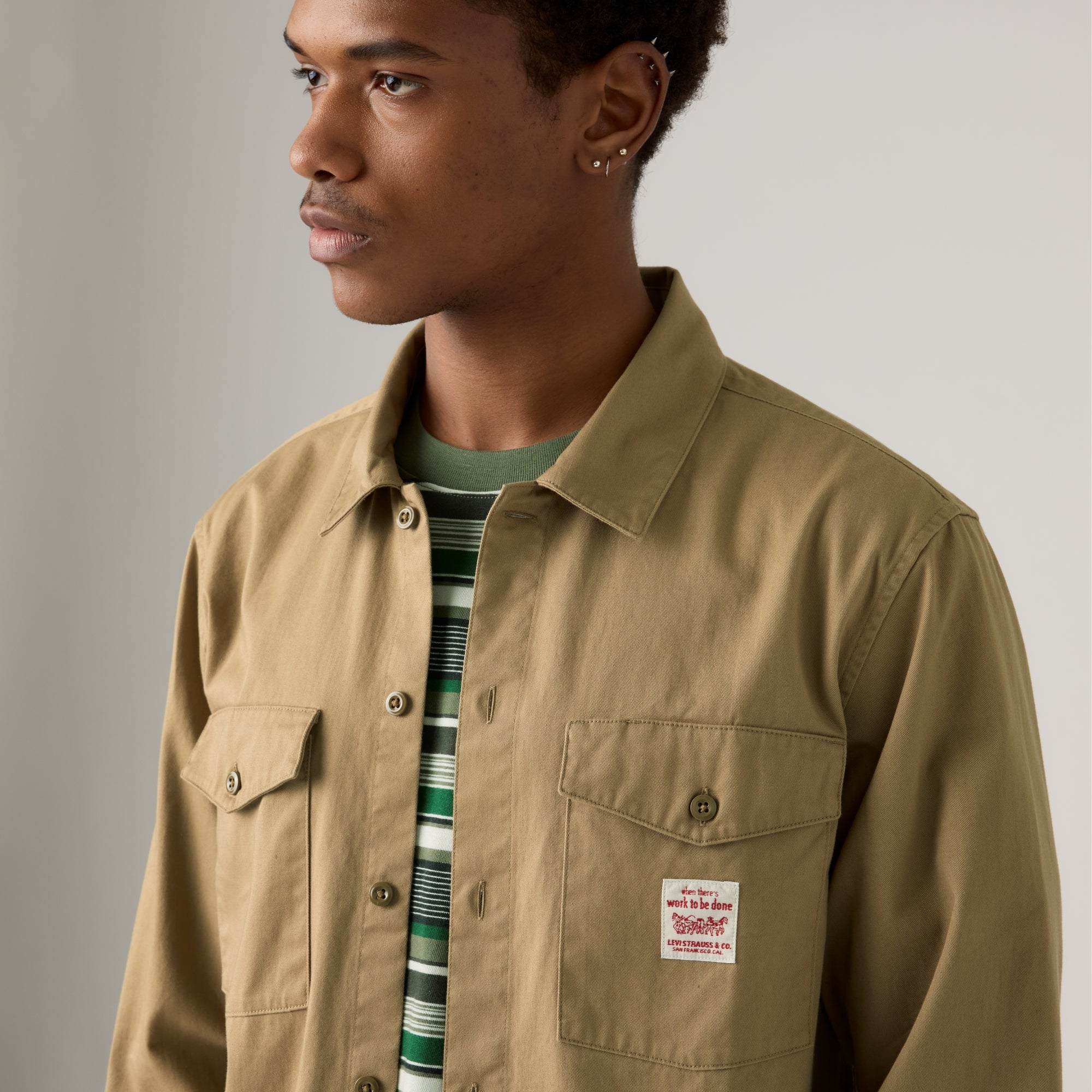LEVI'S® MEN'S LONG-SLEEVE WORKER SHIRT - MULTI COLOUR