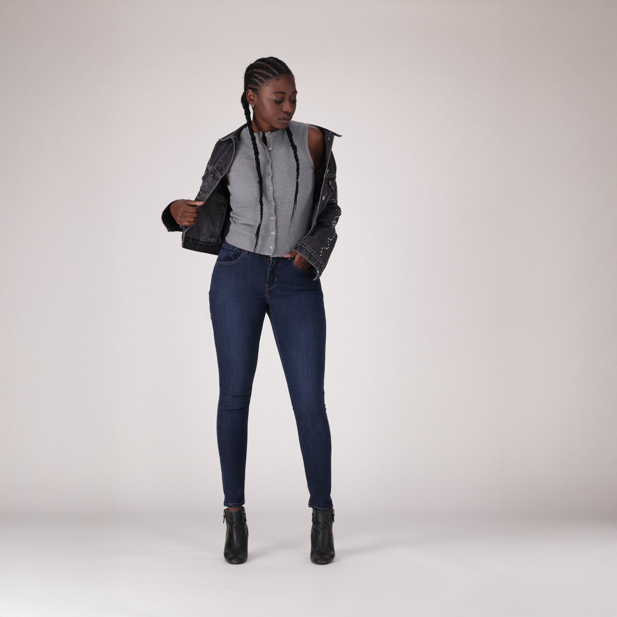 LEVI'S® WOMEN'S CURVY HIGH-RISE SUPER SKINNY - DARK INDIGO - WORN IN