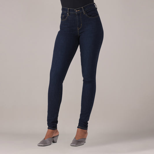 LEVI'S® WOMEN'S CURVY HIGH-RISE SUPER SKINNY  - DARK INDIGO - WORN IN