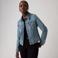 LEVI’S® WOMEN'S ORIGINAL TRUCKER JACKET - MED INDIGO - WORN IN
