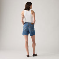 LEVI'S® WOMEN'S 501® ORIGINAL MID-THIGH SHORTS - MED INDIGO - WORN IN