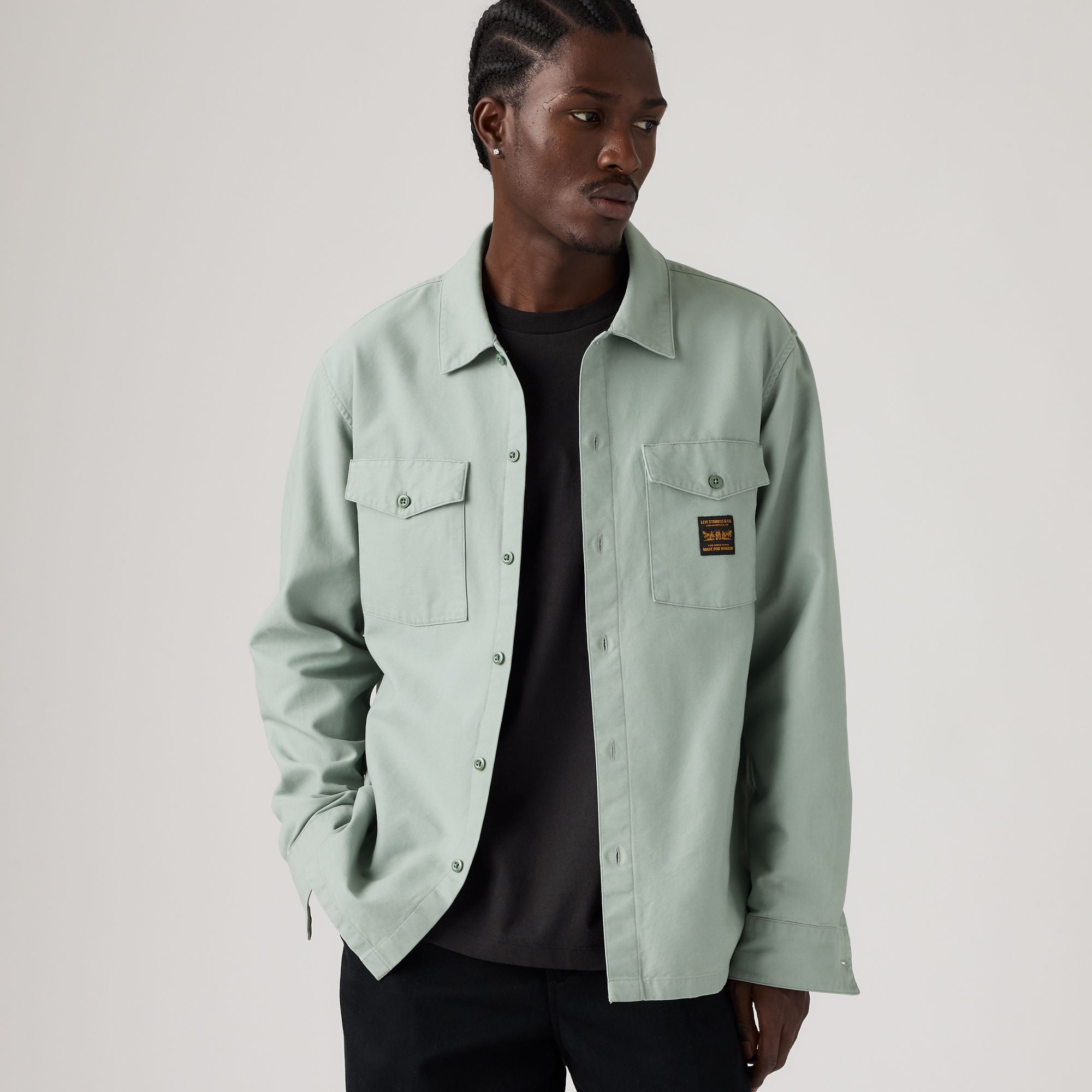 LEVI'S® MEN'S LONG-SLEEVE WORKER SHIRT - MULTI-COLOR