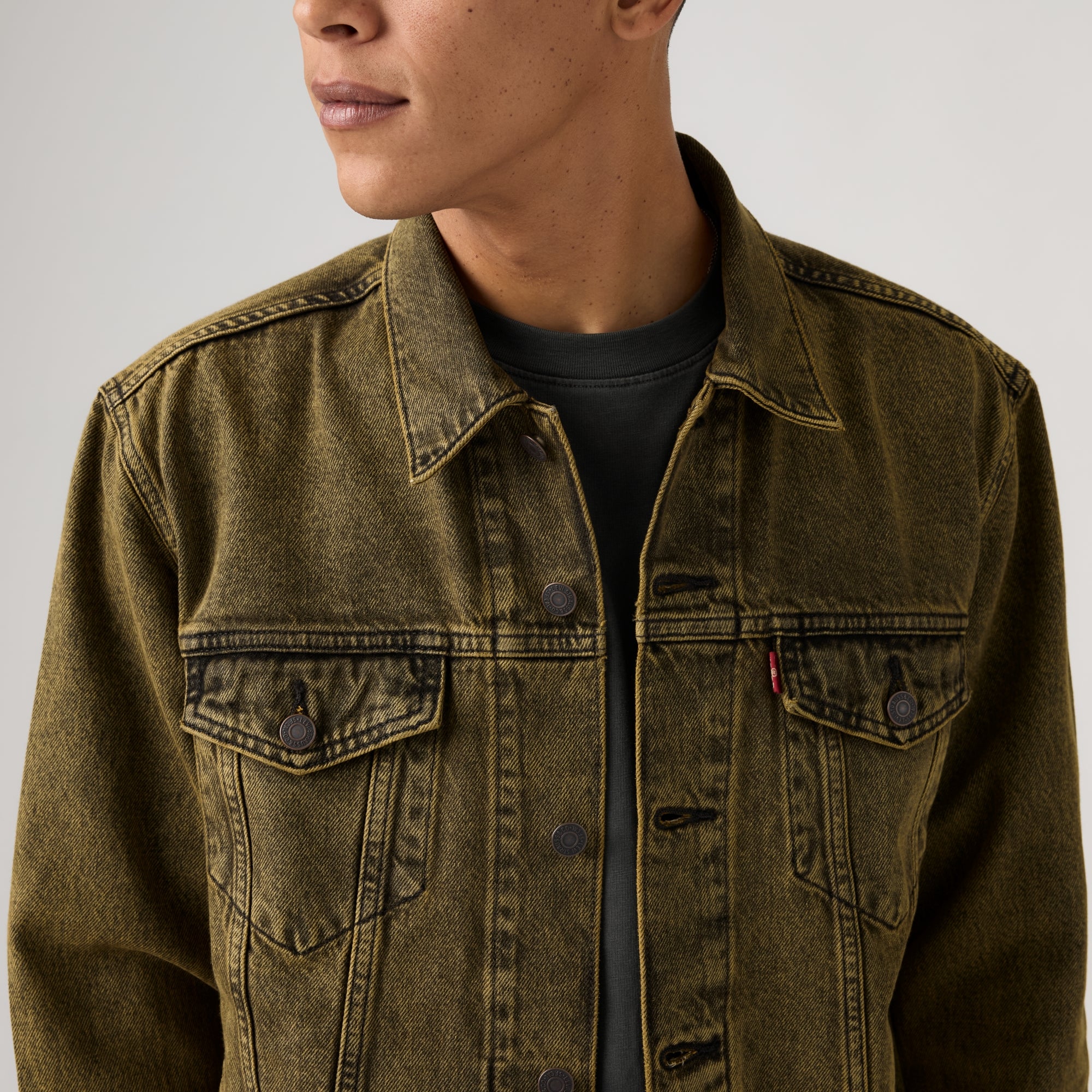 服/ファッション Levi's Boa Denim Jacket / Olive / S LEVI'S® MEN'S STANDARD TYPE 3 TRUCKER JACKET - MULTI COLOUR