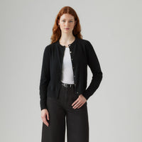LEVI'S® WOMEN'S SUPERSOFT CREWNECK CARDIGAN - BLACK