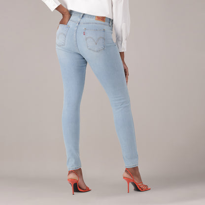 LEVI'S® WOMEN'S CURVY HIGH-RISE SUPER SKINNY  - MED INDIGO - WORN IN