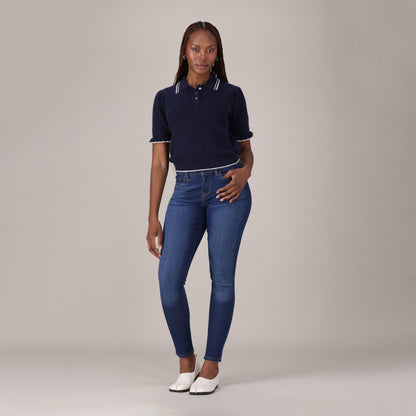 LEVI'S® WOMEN'S CURVY SUPER SKINNY  - DARK INDIGO - WORN IN